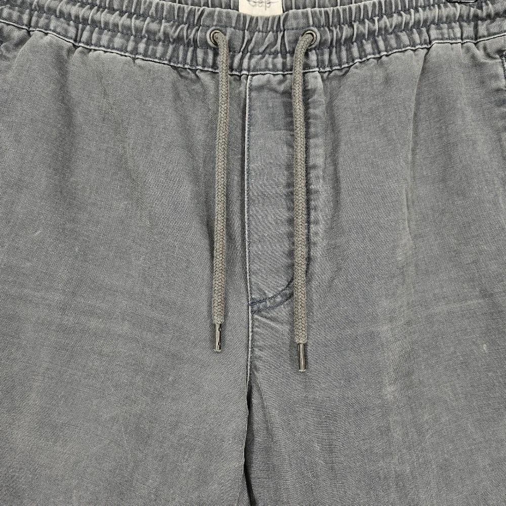GAP Joggers Shark Fin Gray Stretch Waist Pull On Canvas Pants Mens Medium